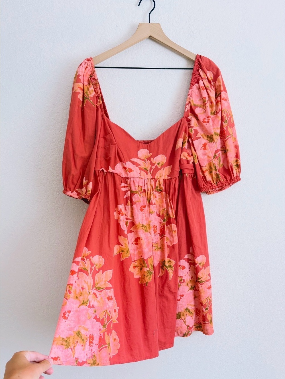 Free People Peony Babydoll Puff Sleeve Mini Dress